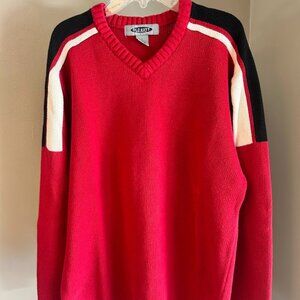 Old Navy Vintage 1998 Red Black White Sweater‎ Size Medium Men's